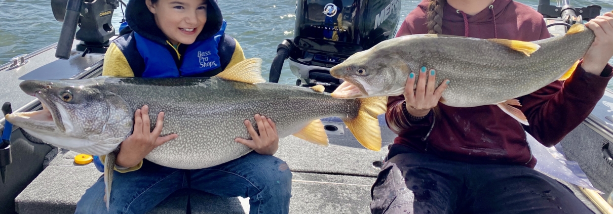 Two monster Colorado Lake trout